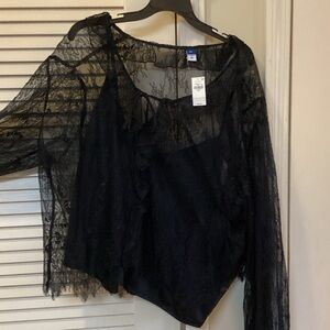 Old Navy Black Lace Women's Blouse